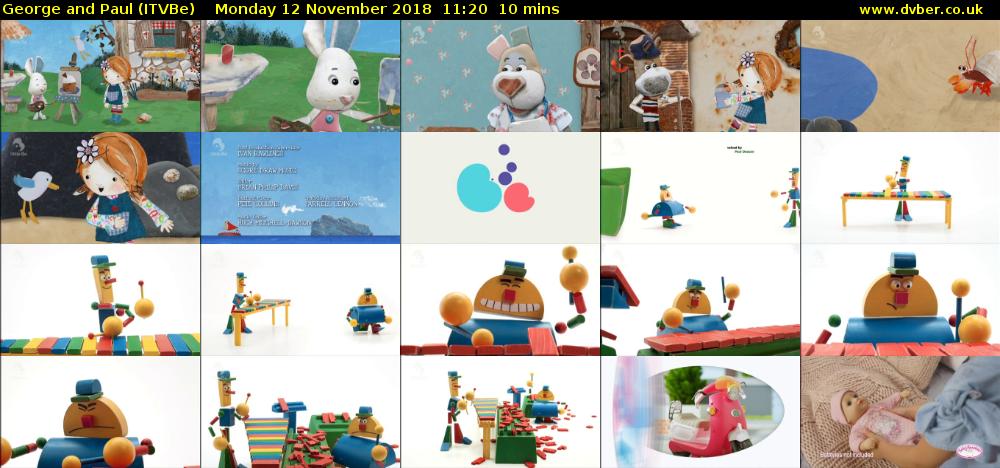 George and Paul (ITVBe) Monday 12 November 2018 11:20 - 11:30