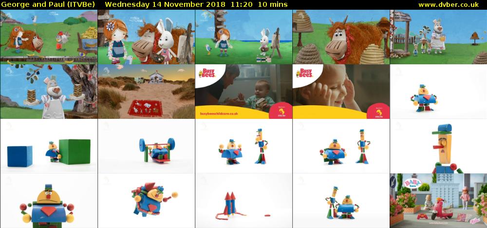 George and Paul (ITVBe) Wednesday 14 November 2018 11:20 - 11:30