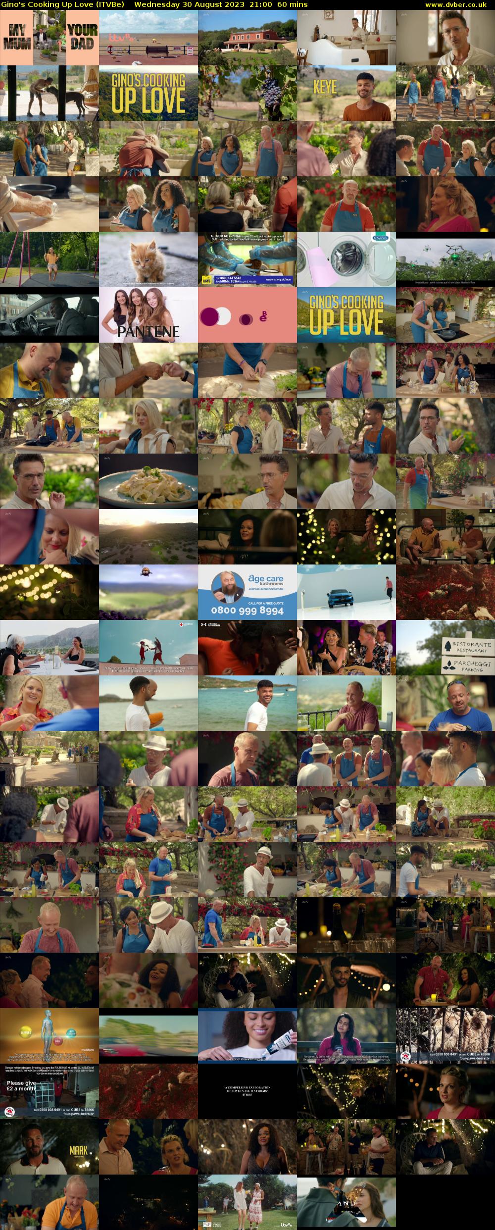 Gino's Cooking Up Love (ITVBe) Wednesday 30 August 2023 21:00 - 22:00