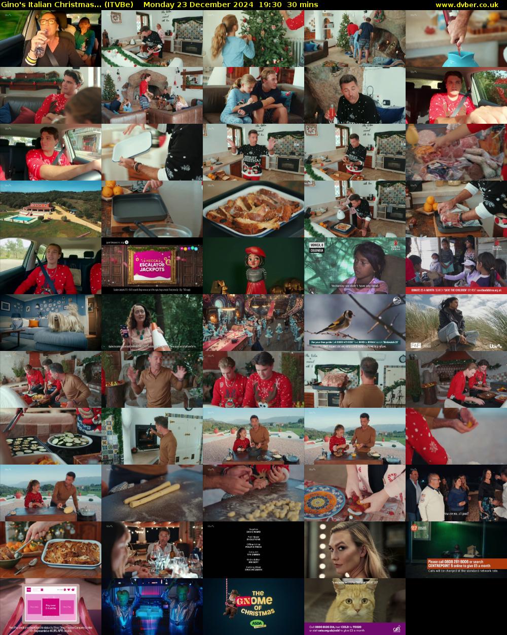 Gino's Italian Christmas... (ITVBe) Monday 23 December 2024 19:30 - 20:00