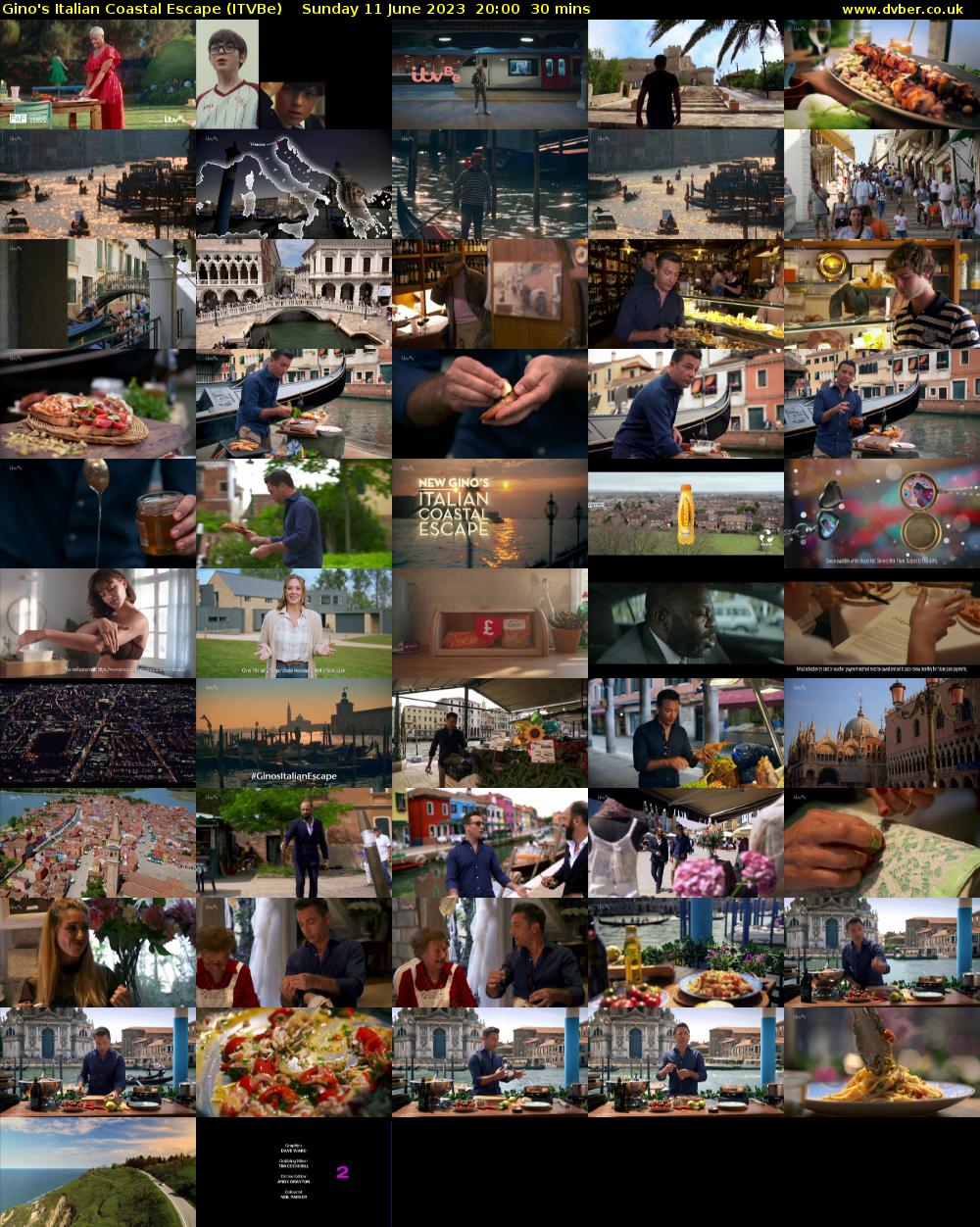 Gino's Italian Coastal Escape (ITVBe) Sunday 11 June 2023 20:00 - 20:30