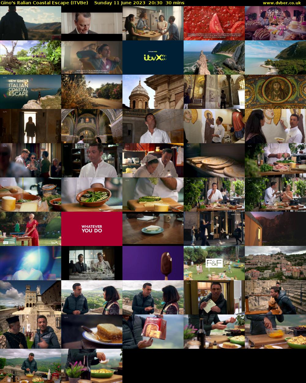 Gino's Italian Coastal Escape (ITVBe) Sunday 11 June 2023 20:30 - 21:00