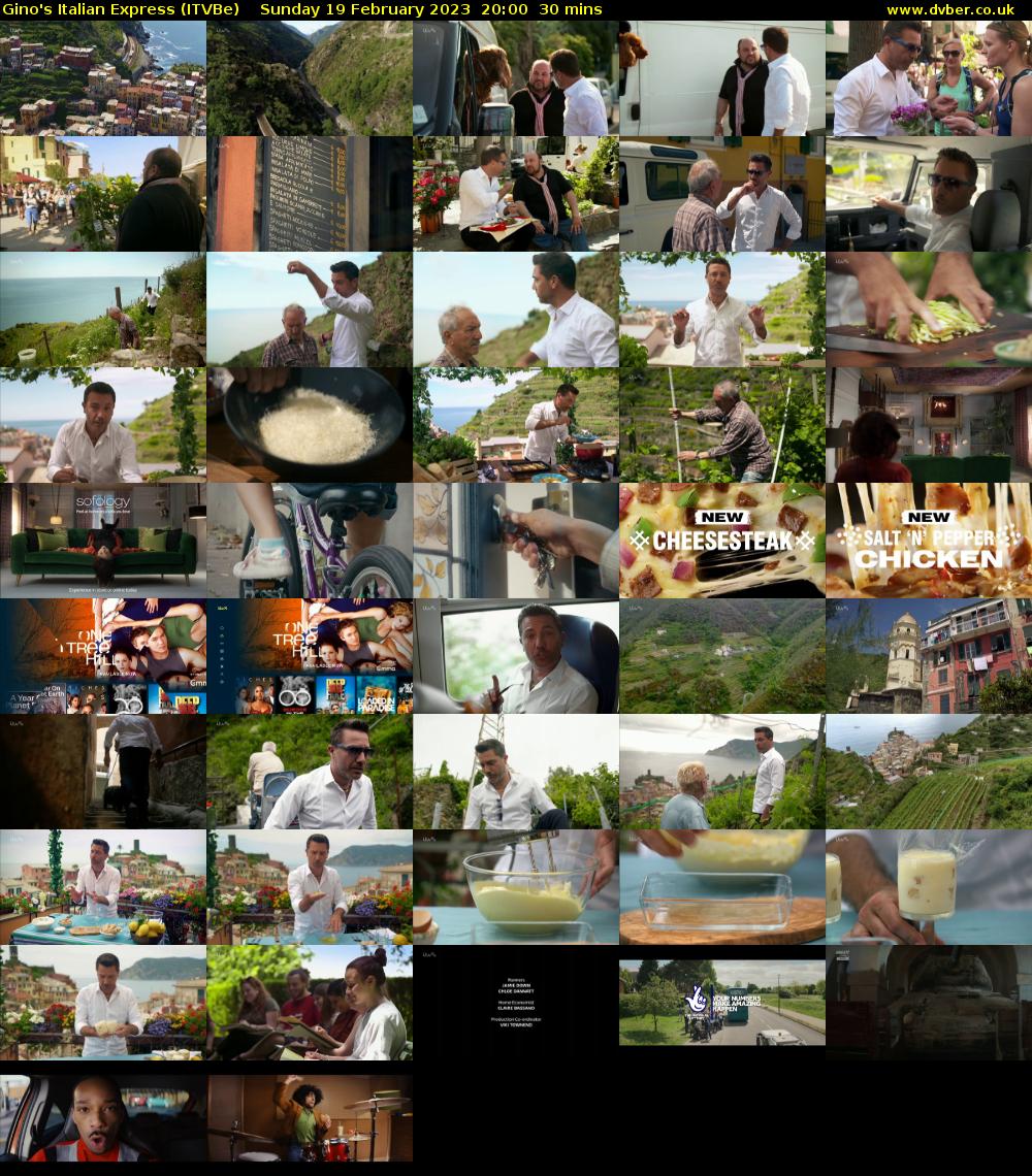Gino's Italian Express (ITVBe) Sunday 19 February 2023 20:00 - 20:30