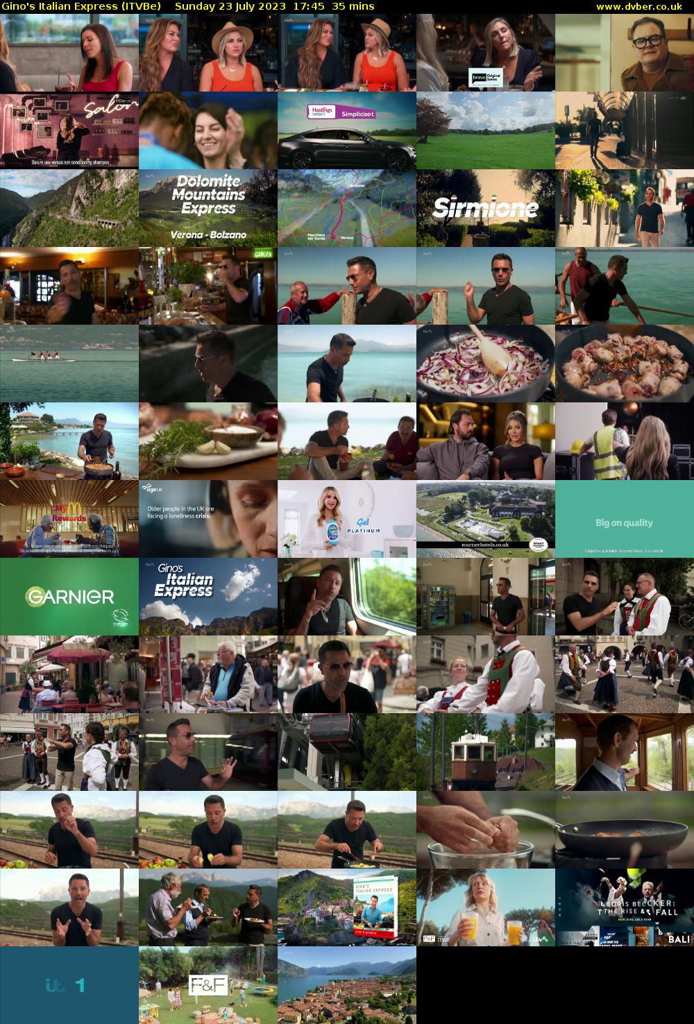 Gino's Italian Express (ITVBe) Sunday 23 July 2023 17:45 - 18:20