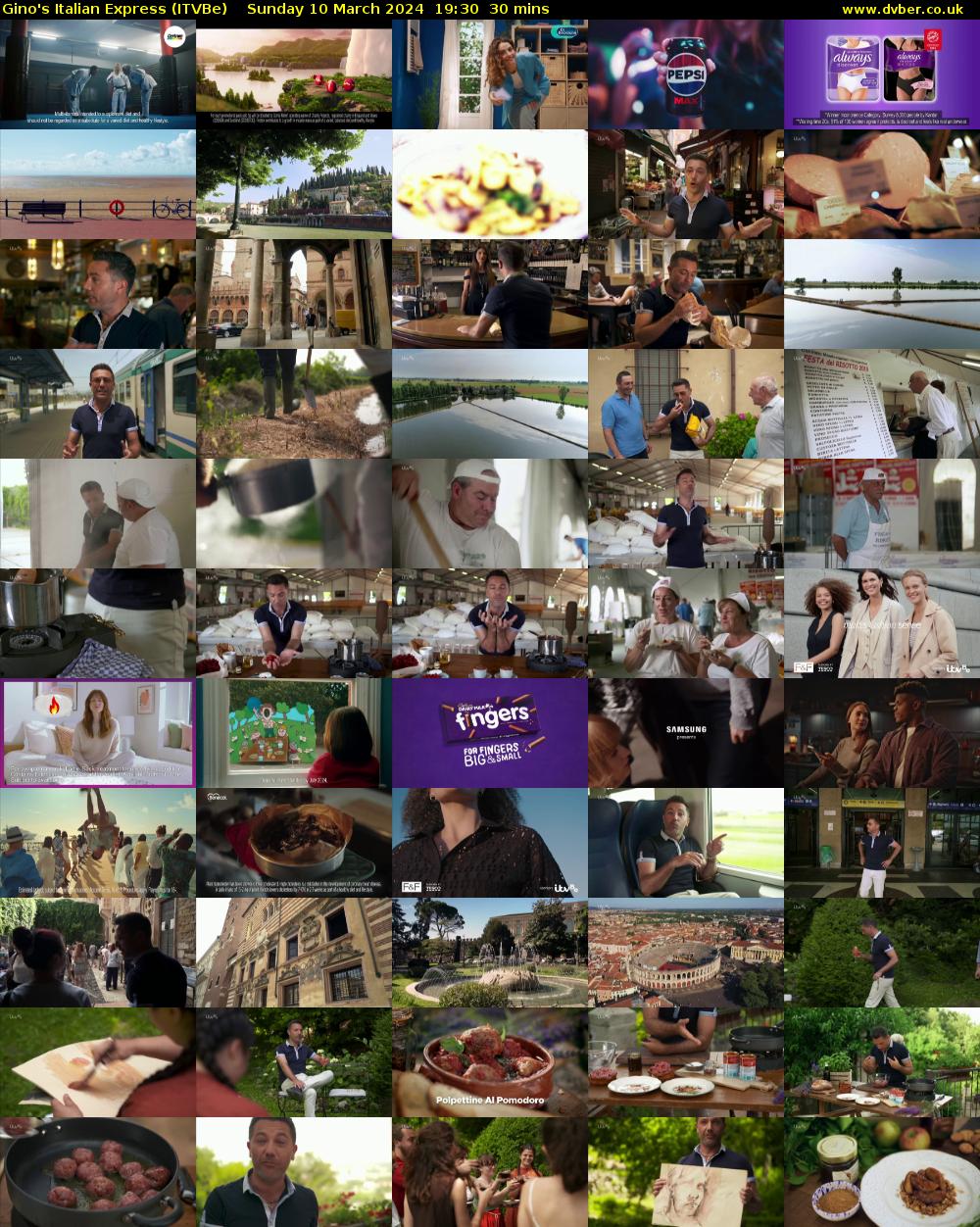 Gino's Italian Express (ITVBe) Sunday 10 March 2024 19:30 - 20:00