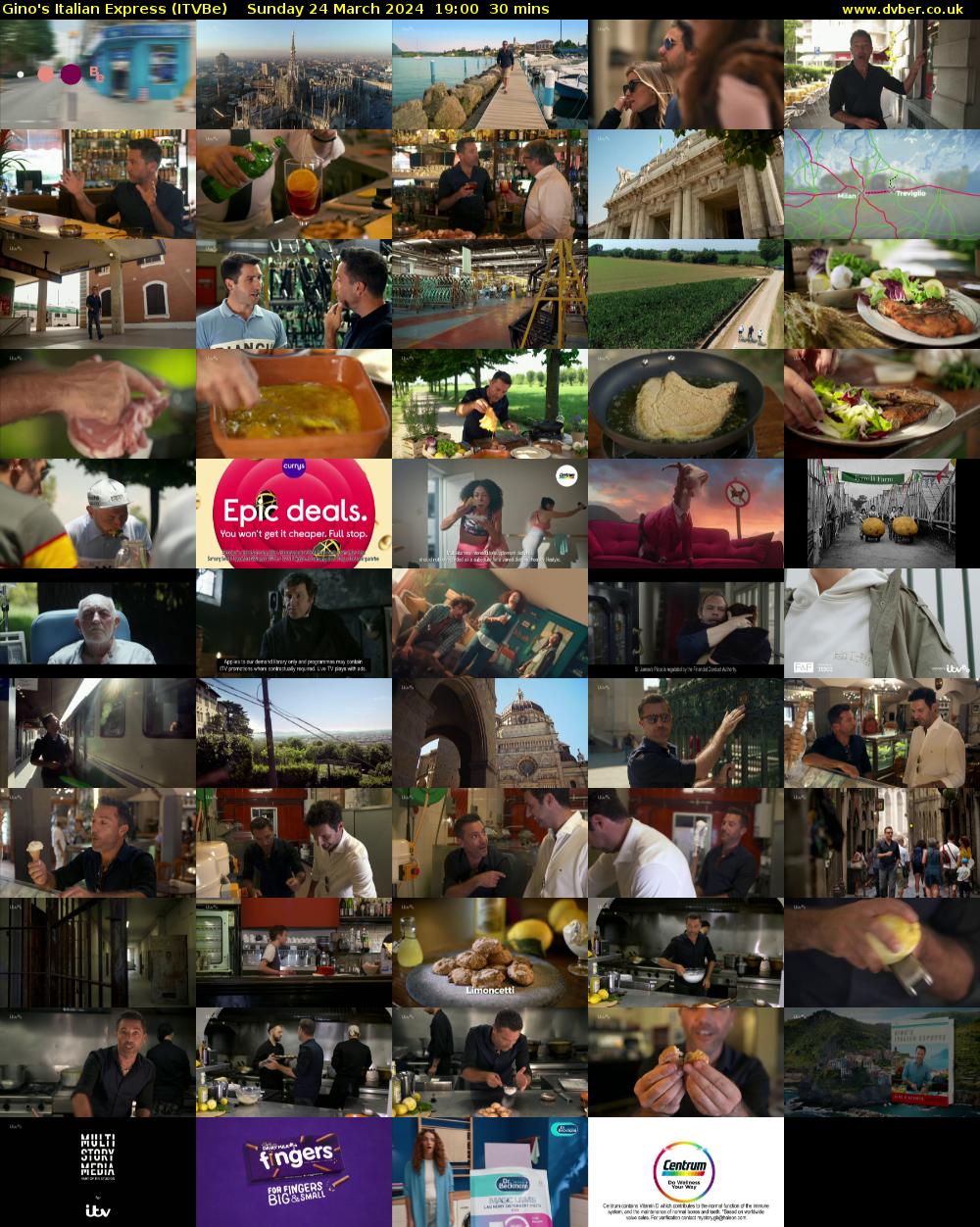Gino's Italian Express (ITVBe) Sunday 24 March 2024 19:00 - 19:30