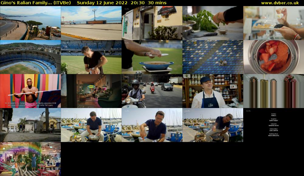 Gino's Italian Family... (ITVBe) Sunday 12 June 2022 20:30 - 21:00