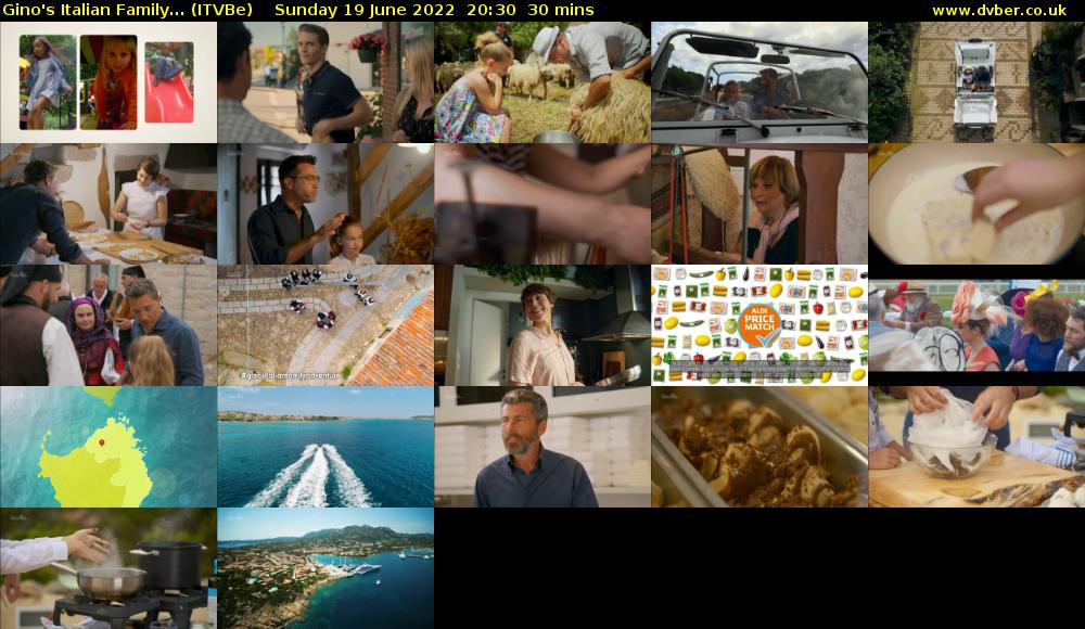 Gino's Italian Family... (ITVBe) Sunday 19 June 2022 20:30 - 21:00
