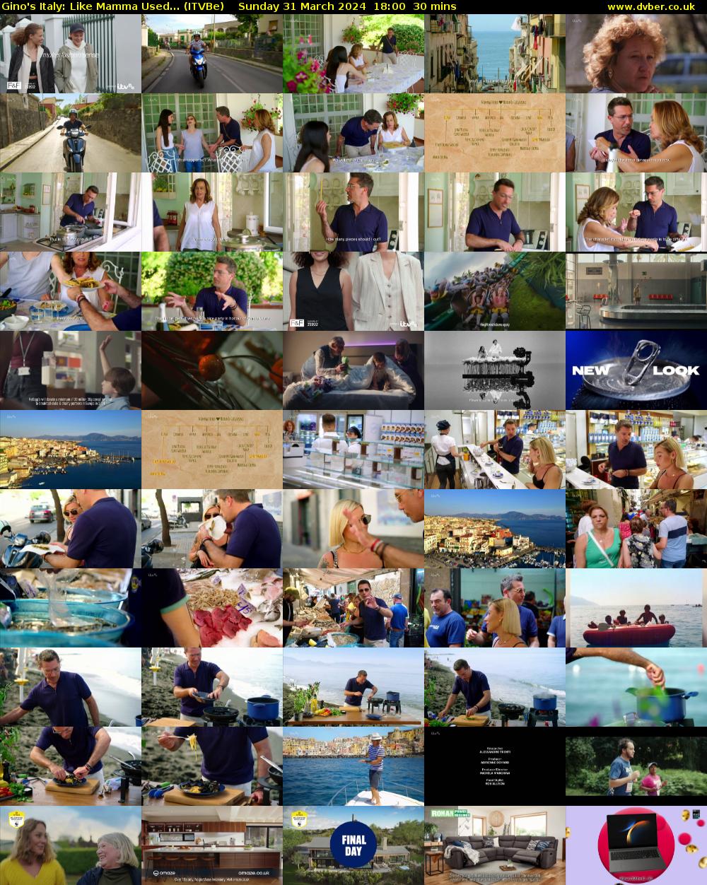 Gino's Italy: Like Mamma Used... (ITVBe) Sunday 31 March 2024 18:00 - 18:30