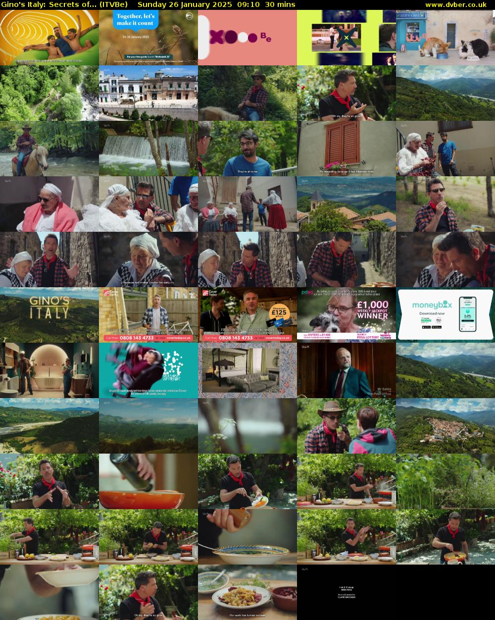Gino's Italy: Secrets of... (ITVBe) Sunday 26 January 2025 09:10 - 09:40