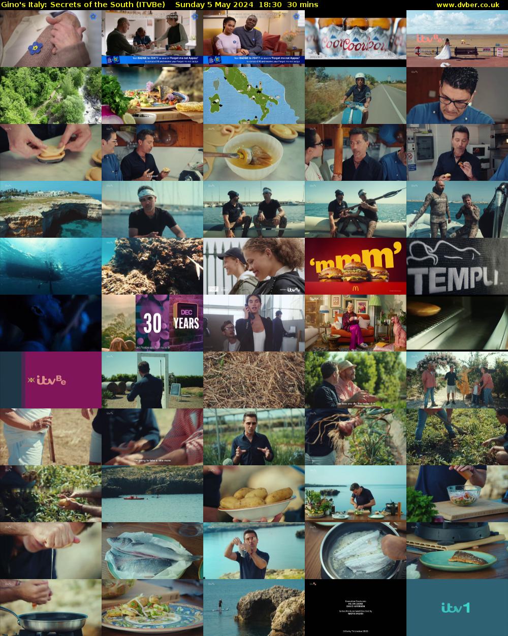 Gino's Italy: Secrets of the South (ITVBe) Sunday 5 May 2024 18:30 - 19:00