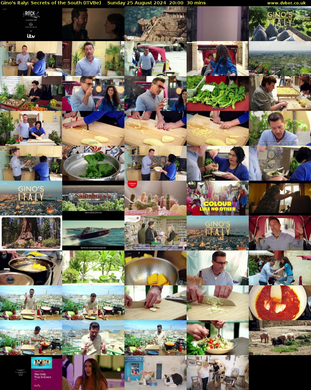 Gino's Italy: Secrets of the South (ITVBe) Sunday 25 August 2024 20:00 - 20:30