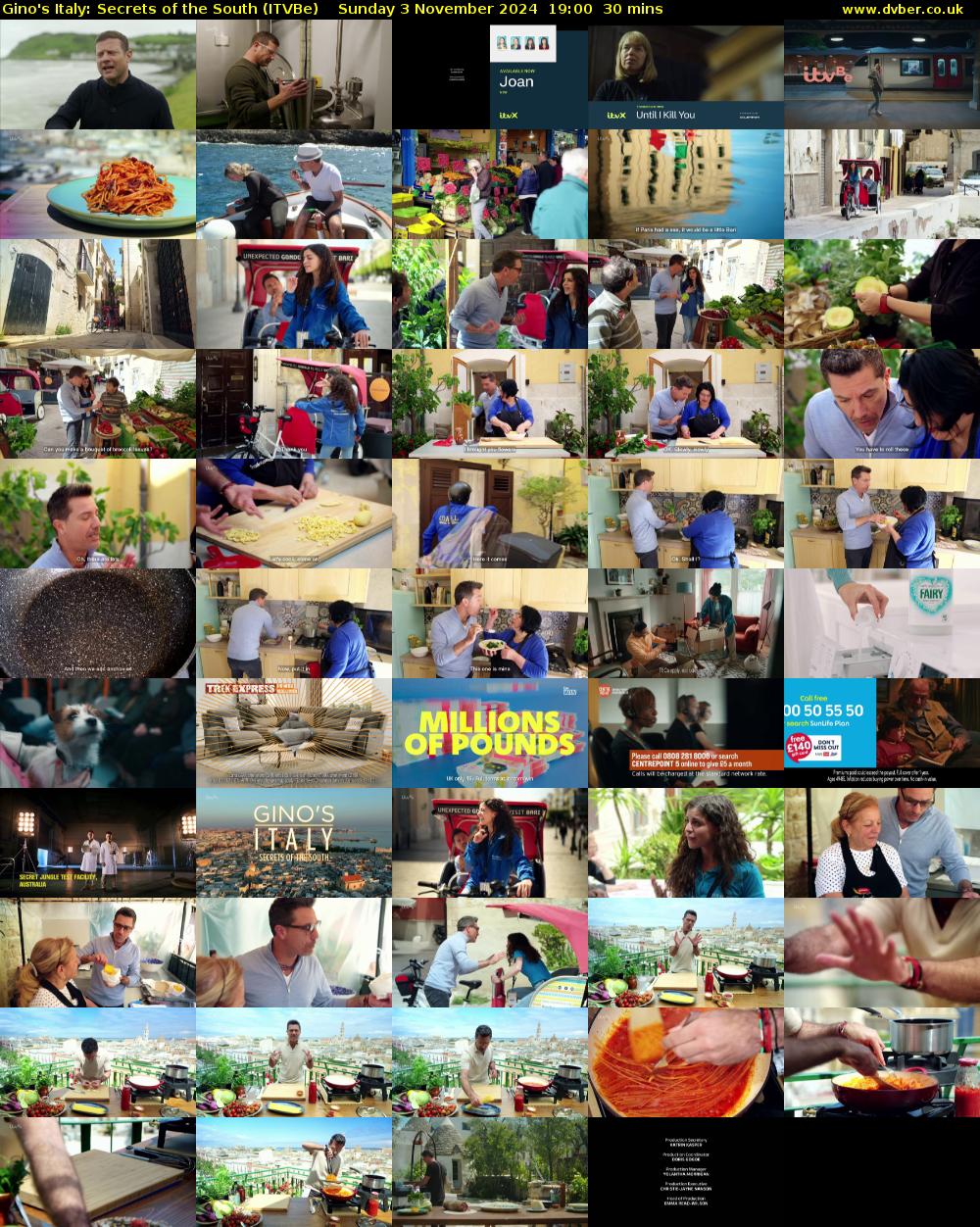 Gino's Italy: Secrets of the South (ITVBe) Sunday 3 November 2024 19:00 - 19:30