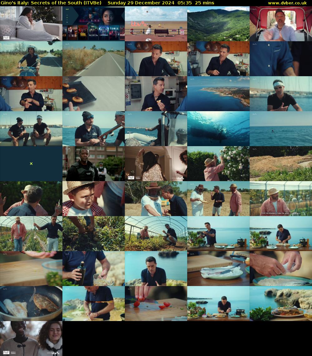 Gino's Italy: Secrets of the South (ITVBe) Sunday 29 December 2024 05:35 - 06:00