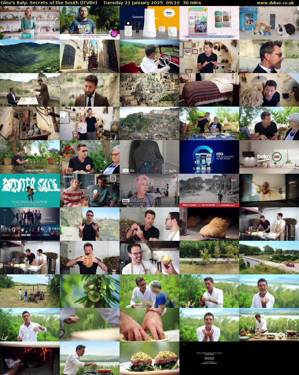 Gino's Italy: Secrets of the South (ITVBe) Tuesday 21 January 2025 09:10 - 09:40