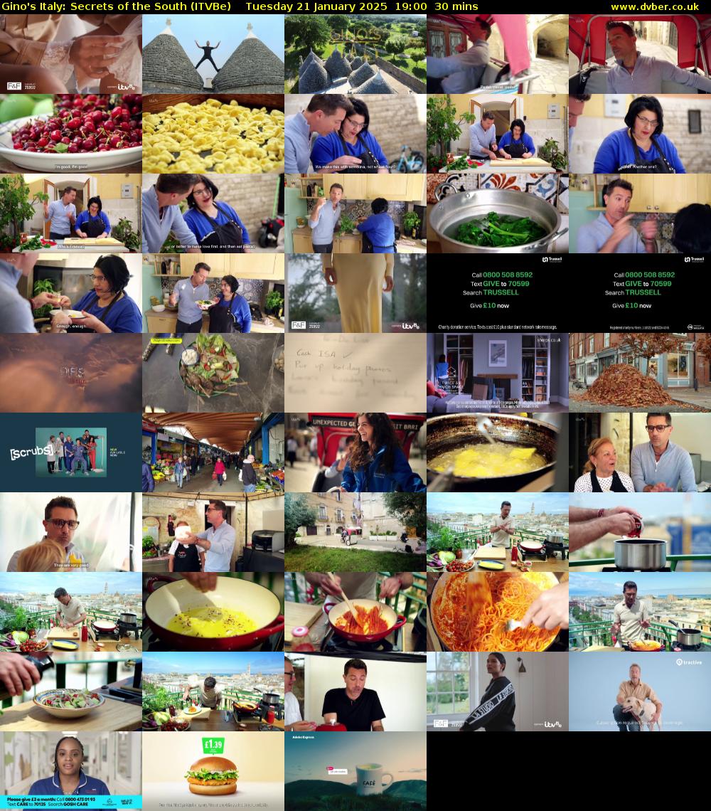 Gino's Italy: Secrets of the South (ITVBe) Tuesday 21 January 2025 19:00 - 19:30