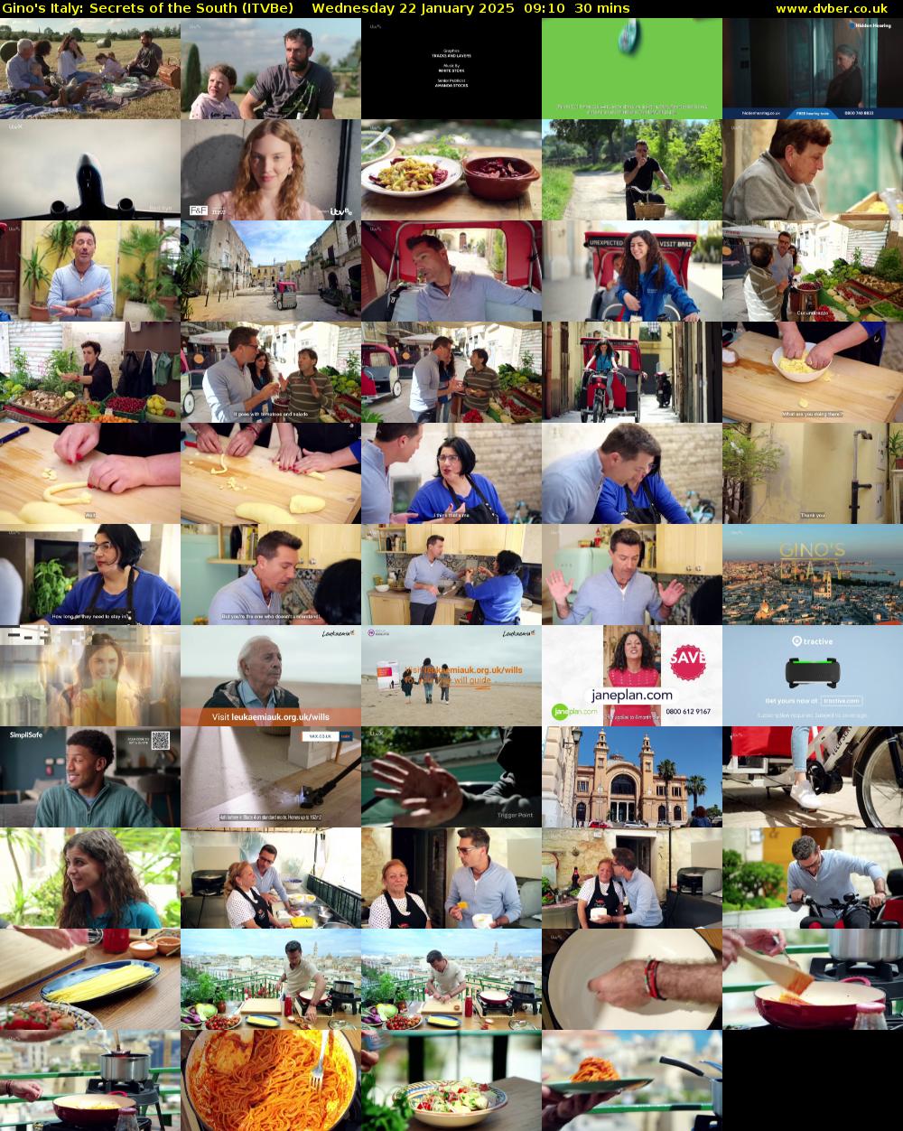 Gino's Italy: Secrets of the South (ITVBe) Wednesday 22 January 2025 09:10 - 09:40