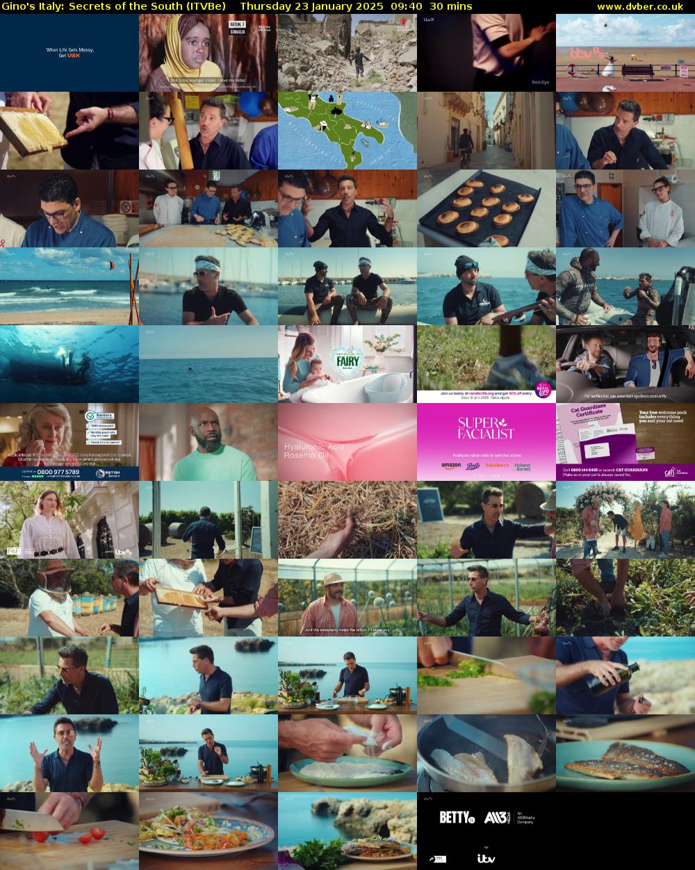 Gino's Italy: Secrets of the South (ITVBe) Thursday 23 January 2025 09:40 - 10:10