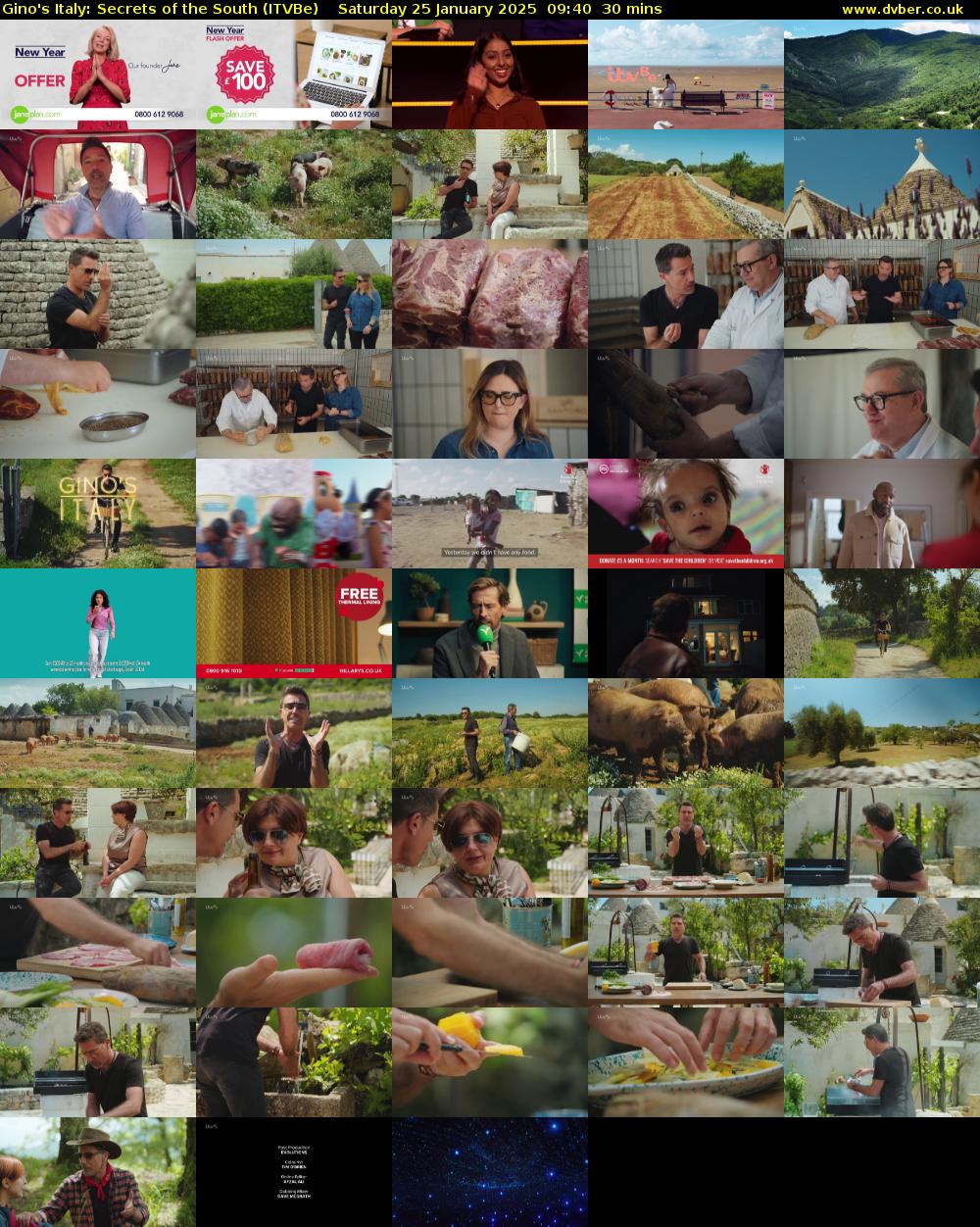 Gino's Italy: Secrets of the South (ITVBe) Saturday 25 January 2025 09:40 - 10:10