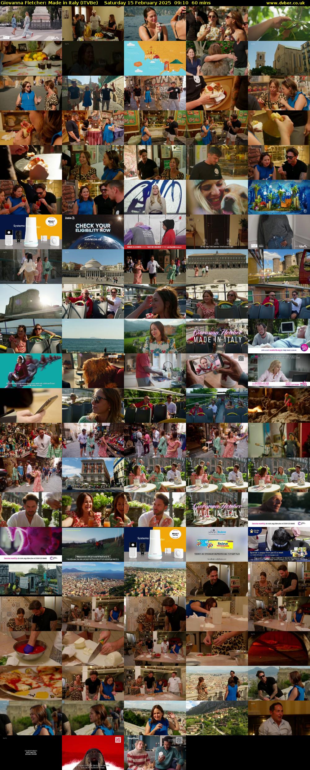 Giovanna Fletcher: Made in Italy (ITVBe) Saturday 15 February 2025 09:10 - 10:10