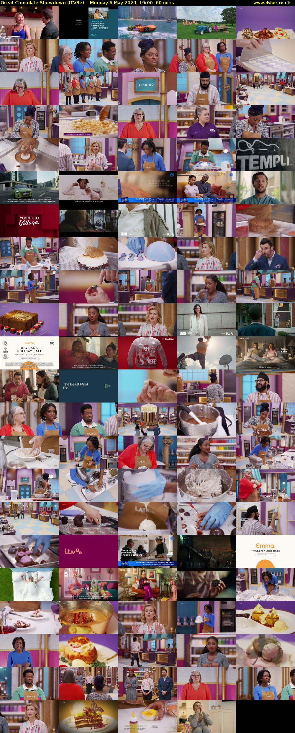Great Chocolate Showdown (ITVBe) Monday 6 May 2024 19:00 - 20:00