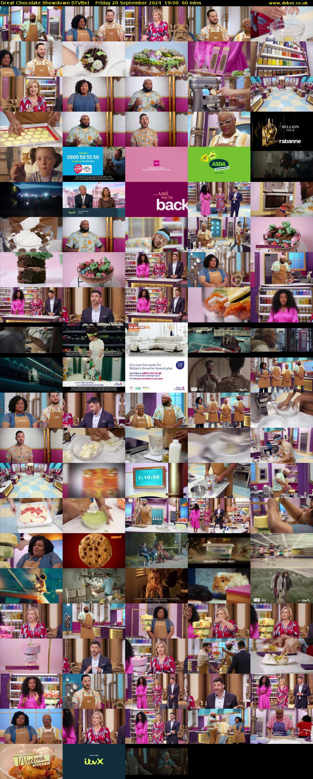 Great Chocolate Showdown (ITVBe) Friday 20 September 2024 19:00 - 20:00