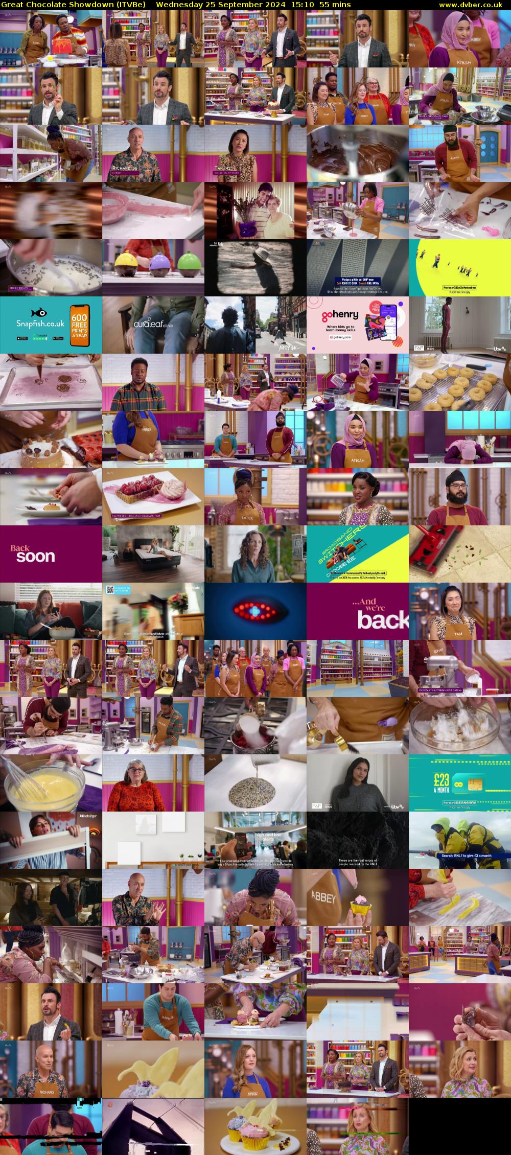 Great Chocolate Showdown (ITVBe) Wednesday 25 September 2024 15:10 - 16:05