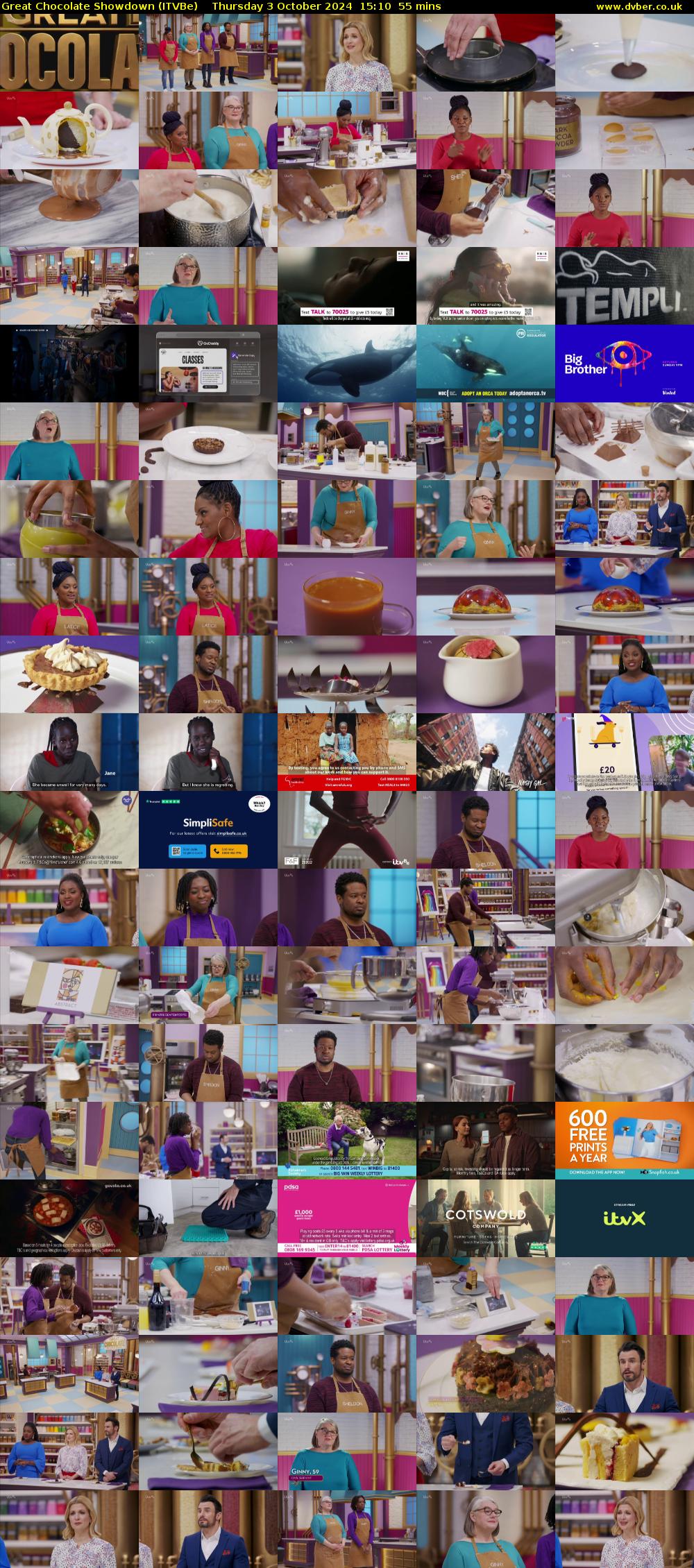 Great Chocolate Showdown (ITVBe) Thursday 3 October 2024 15:10 - 16:05