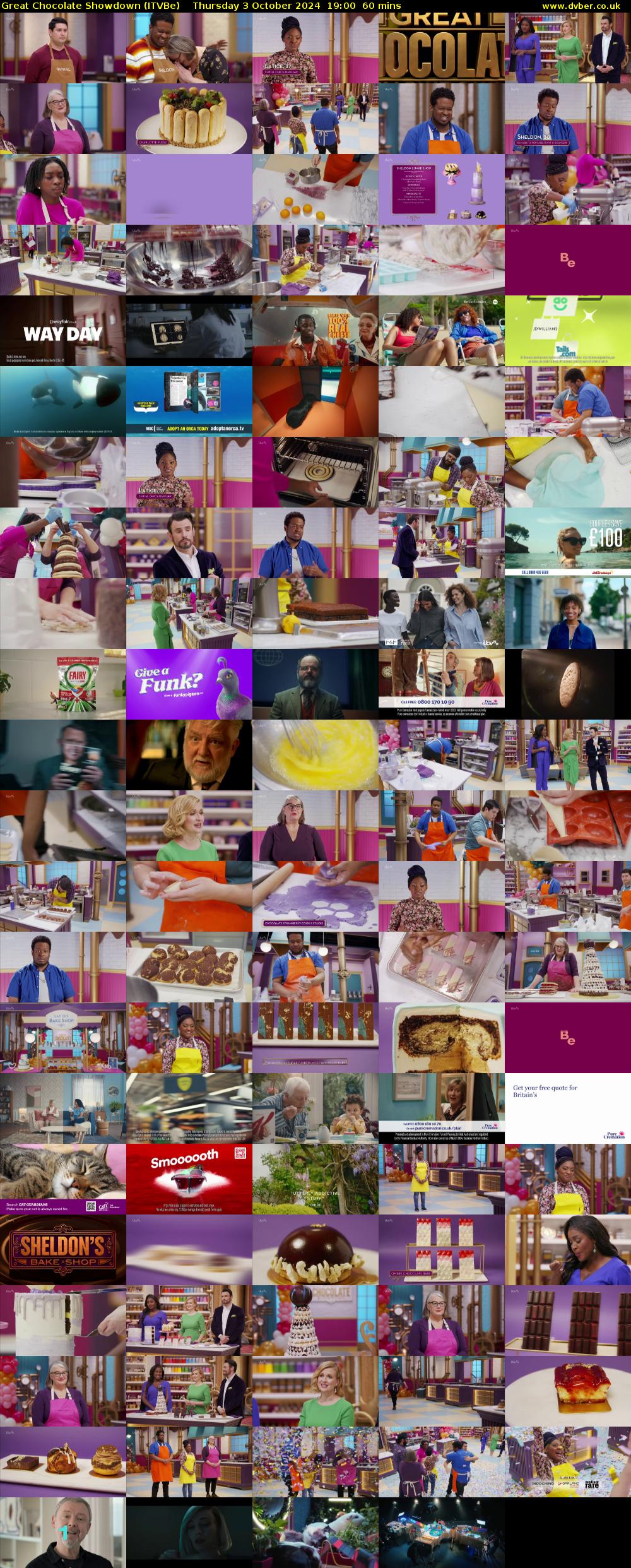 Great Chocolate Showdown (ITVBe) Thursday 3 October 2024 19:00 - 20:00
