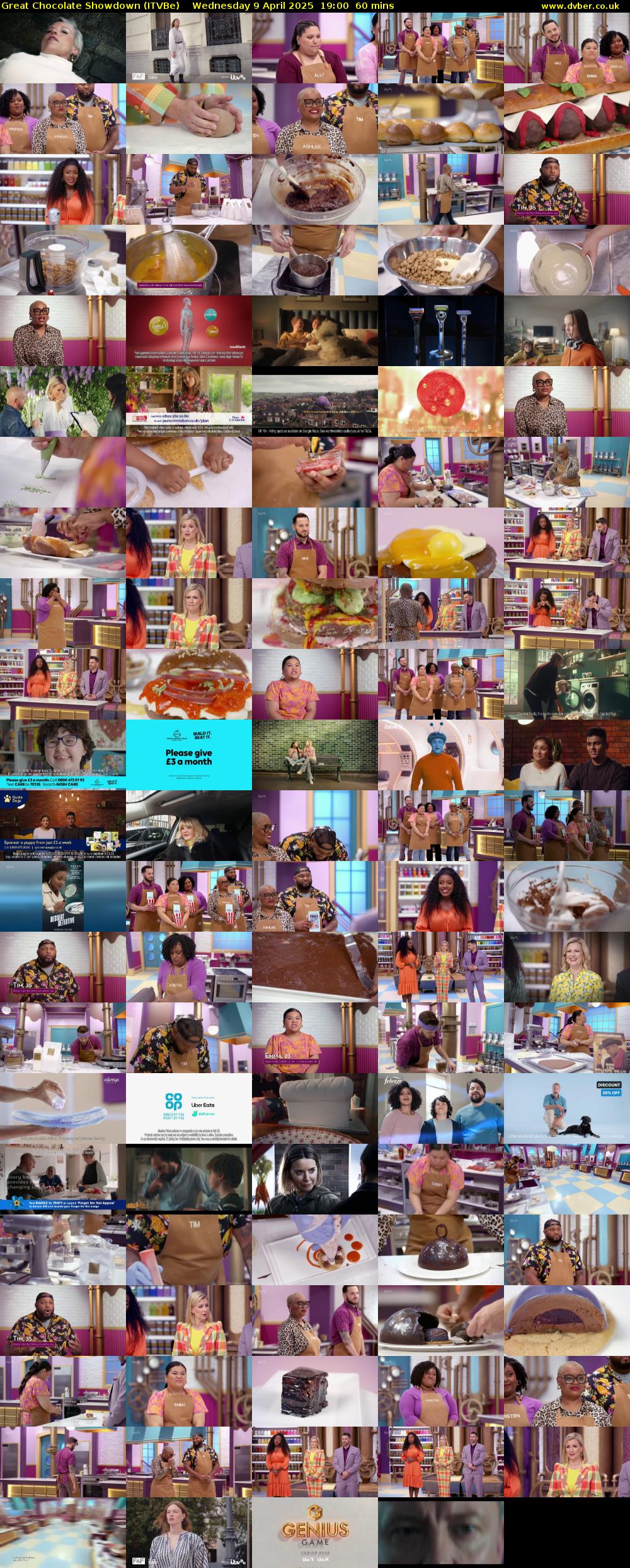 Great Chocolate Showdown (ITVBe) Wednesday 9 April 2025 19:00 - 20:00