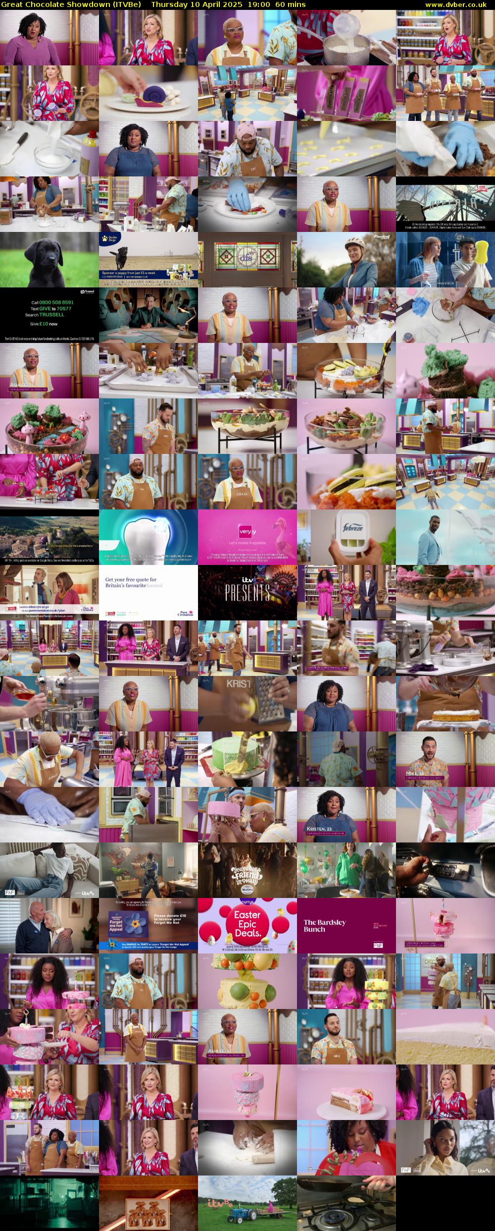 Great Chocolate Showdown (ITVBe) Thursday 10 April 2025 19:00 - 20:00