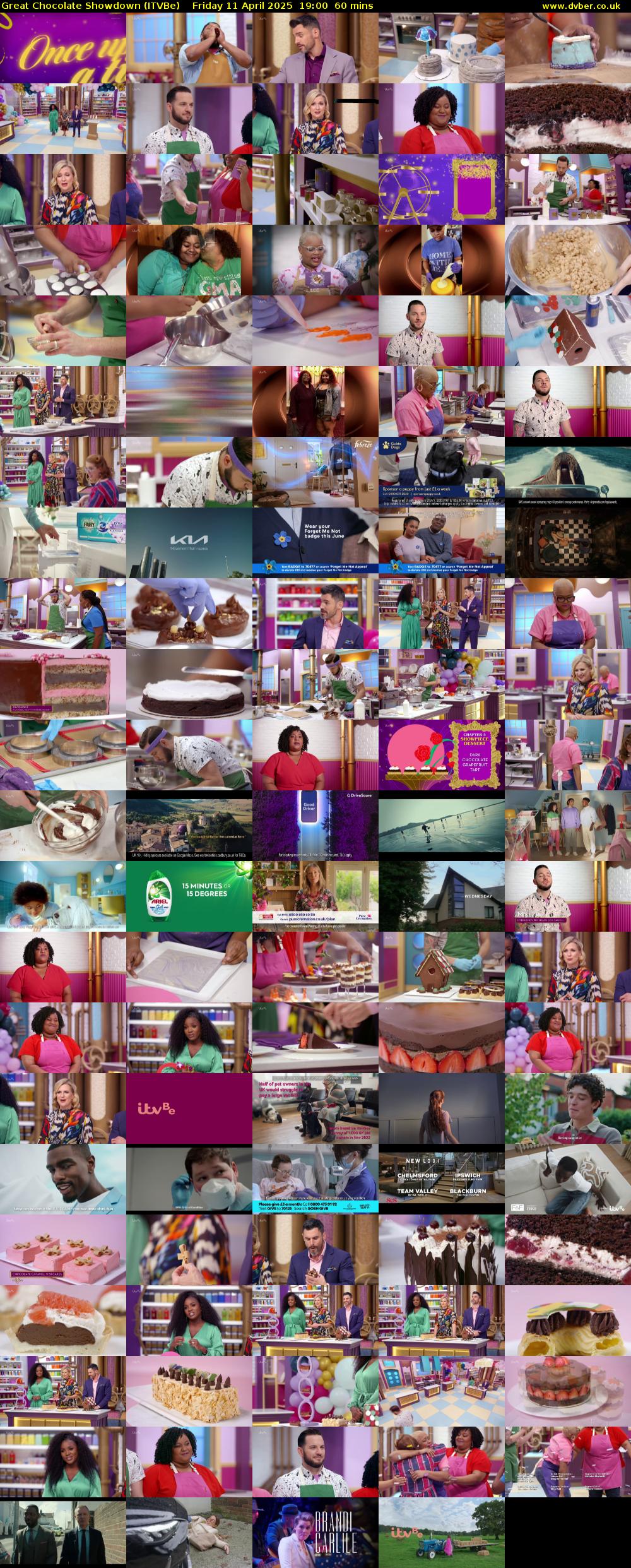 Great Chocolate Showdown (ITVBe) Friday 11 April 2025 19:00 - 20:00