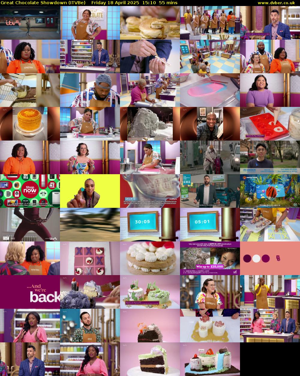 Great Chocolate Showdown (ITVBe) Friday 18 April 2025 15:10 - 16:05