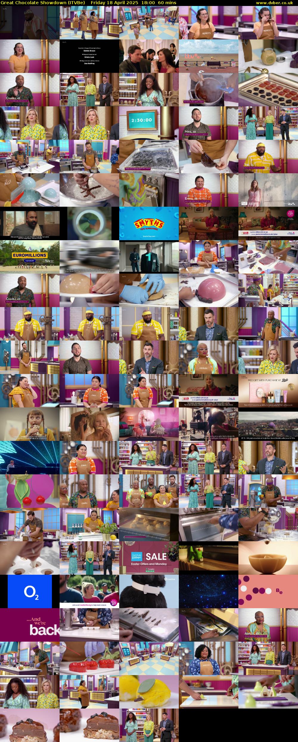 Great Chocolate Showdown (ITVBe) Friday 18 April 2025 18:00 - 19:00