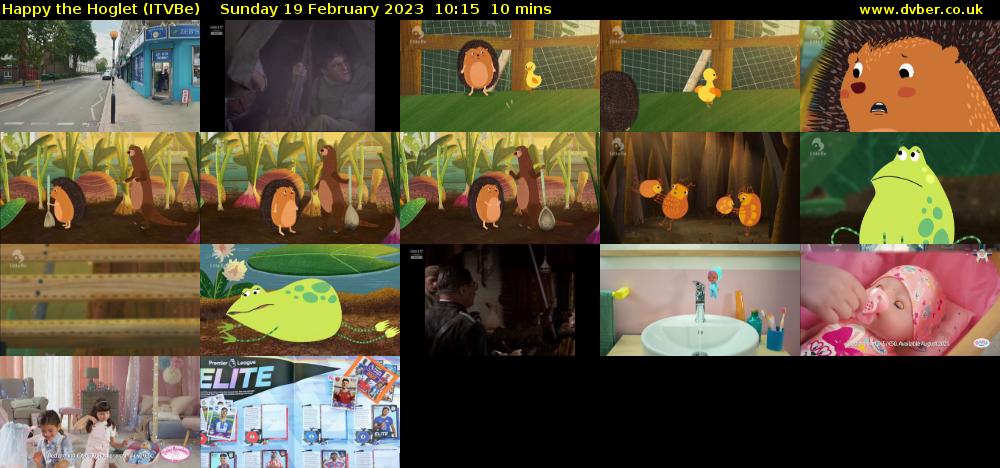 Happy the Hoglet (ITVBe) Sunday 19 February 2023 10:15 - 10:25