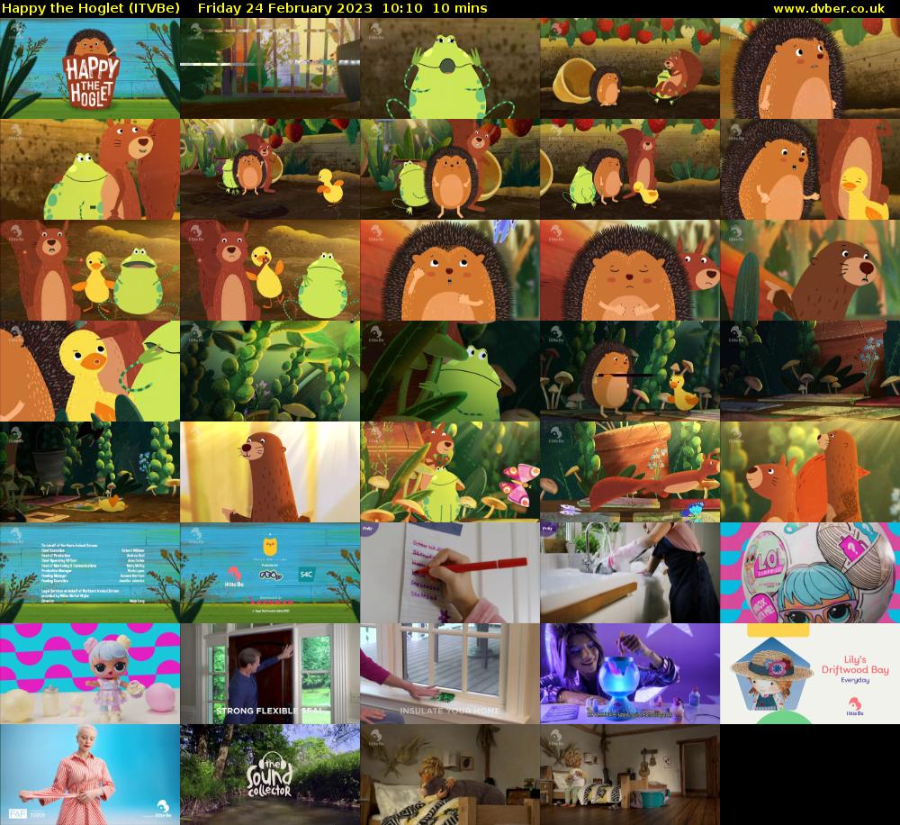 Happy the Hoglet (ITVBe) Friday 24 February 2023 10:10 - 10:20