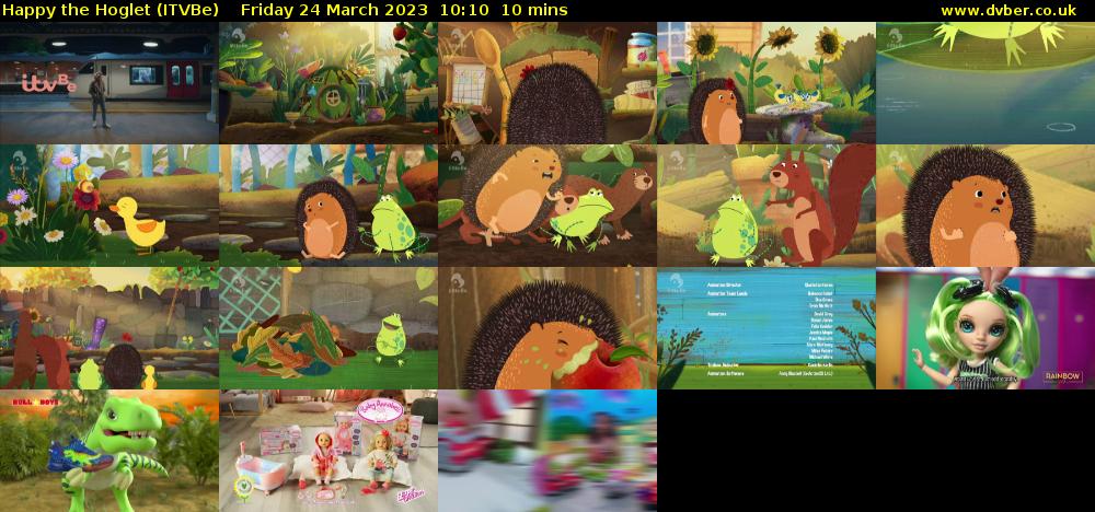 Happy the Hoglet (ITVBe) Friday 24 March 2023 10:10 - 10:20