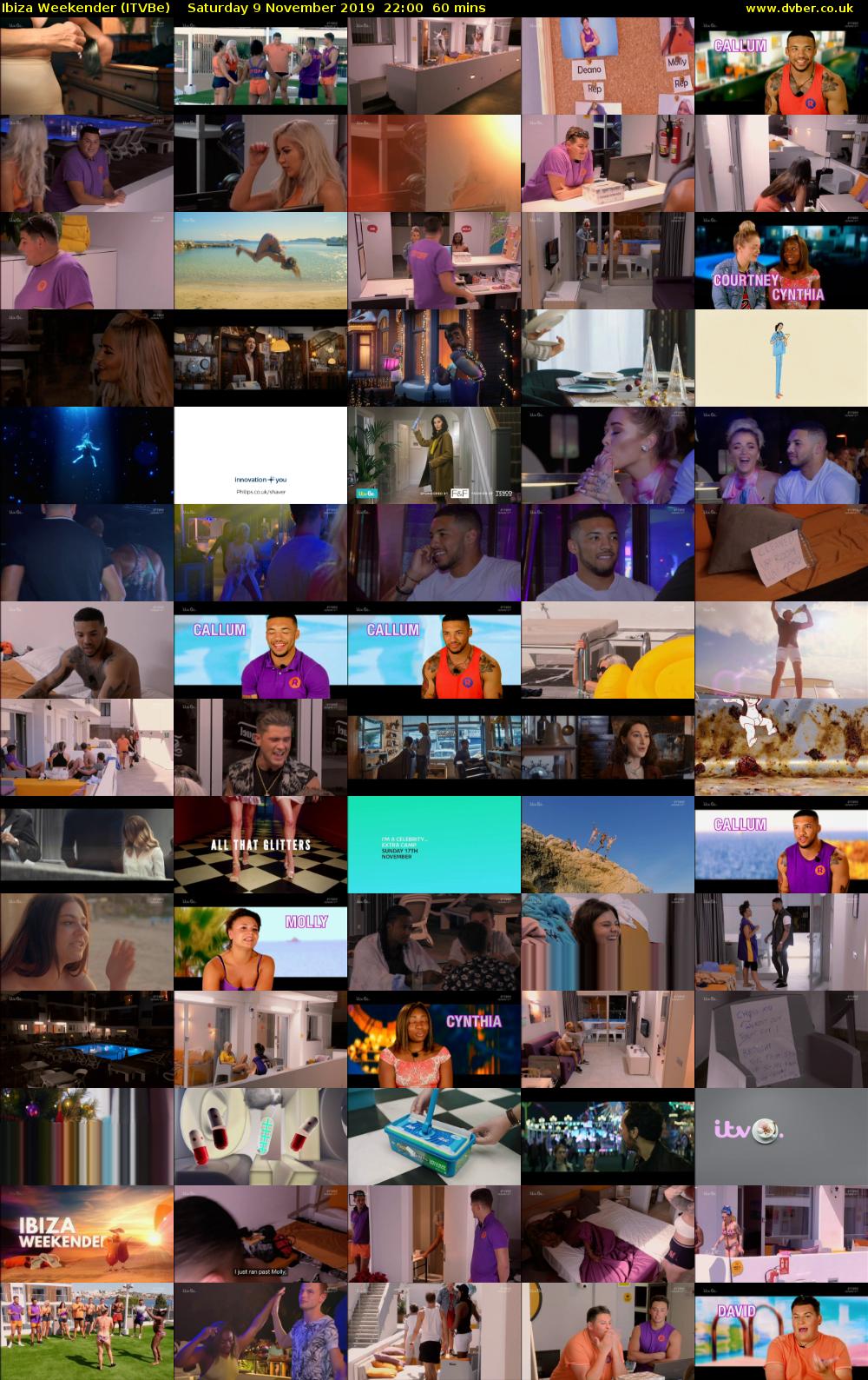 Ibiza Weekender (ITVBe) Saturday 9 November 2019 22:00 - 23:00