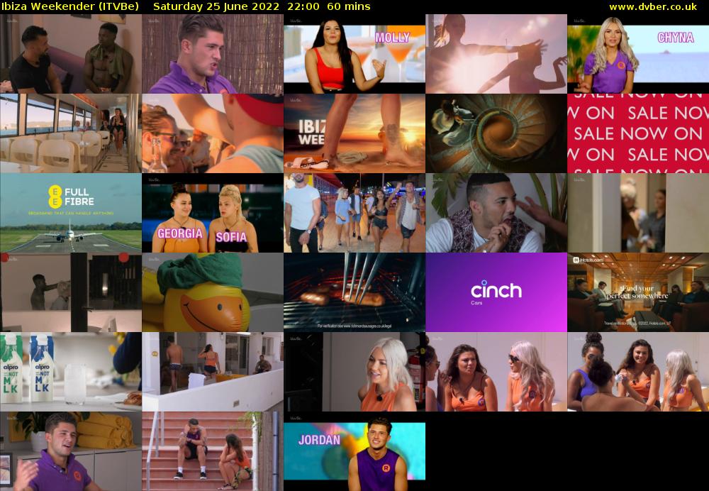 Ibiza Weekender (ITVBe) Saturday 25 June 2022 22:00 - 23:00