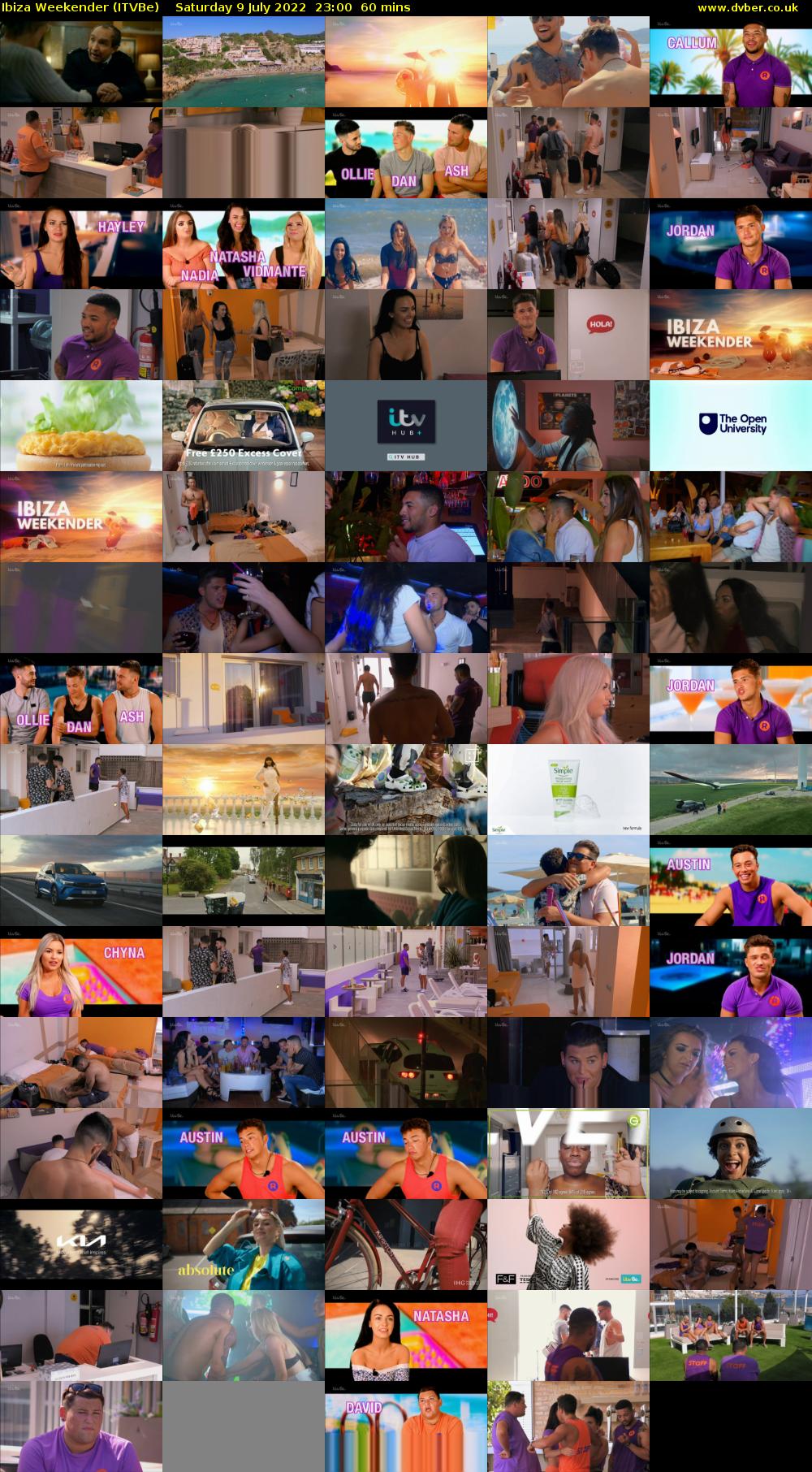 Ibiza Weekender (ITVBe) Saturday 9 July 2022 23:00 - 00:00