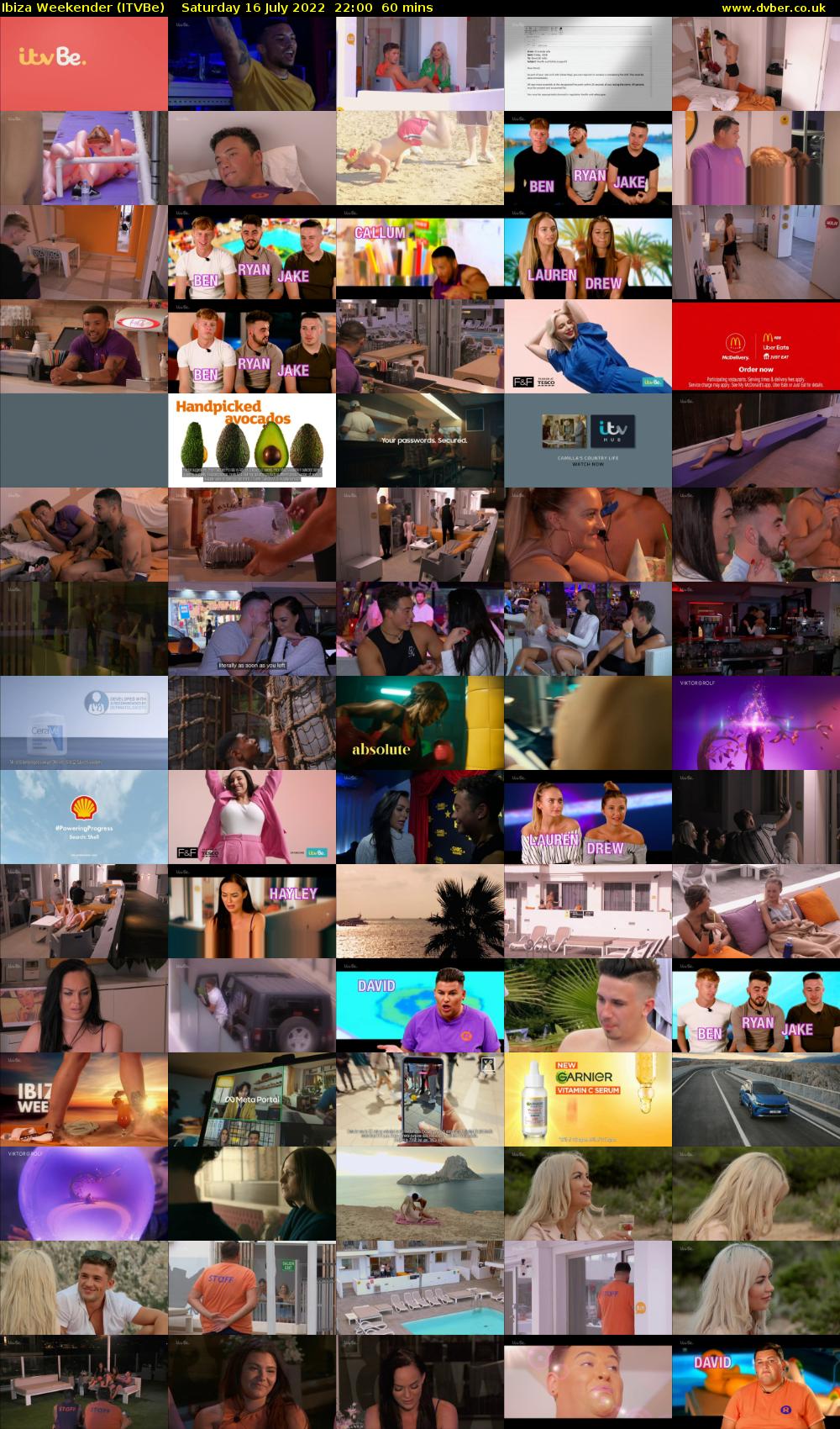 Ibiza Weekender (ITVBe) Saturday 16 July 2022 22:00 - 23:00