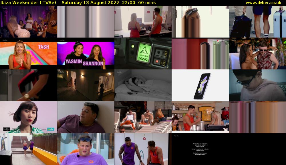 Ibiza Weekender (ITVBe) Saturday 13 August 2022 22:00 - 23:00