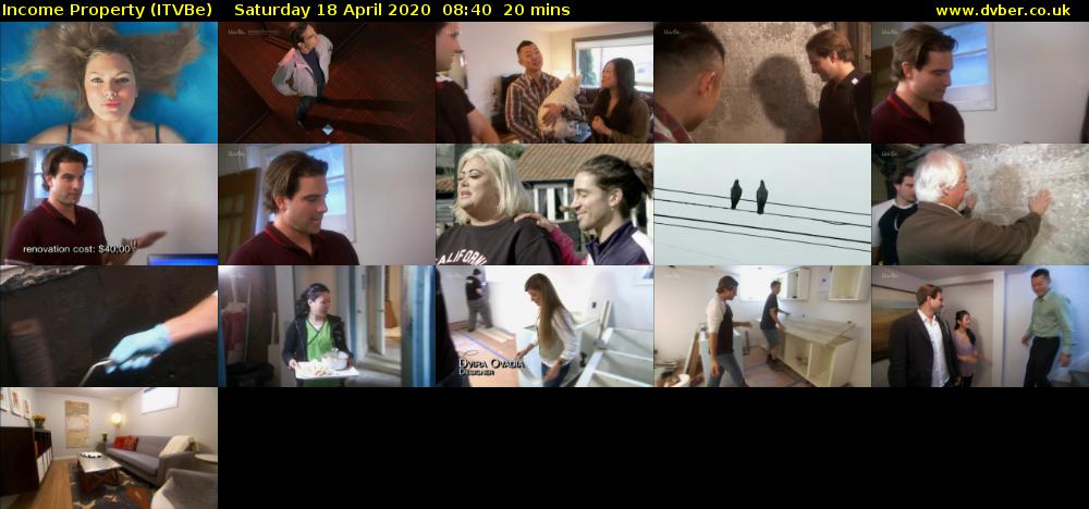 Income Property (ITVBe) Saturday 18 April 2020 08:40 - 09:00