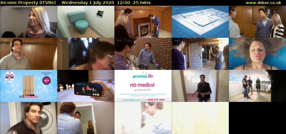 Income Property (ITVBe) Wednesday 1 July 2020 12:00 - 12:25