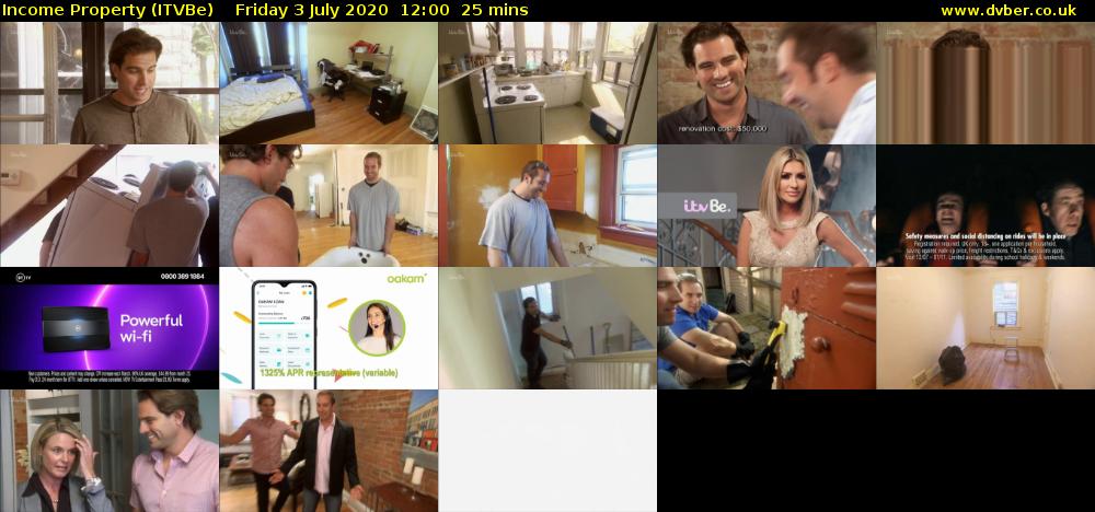 Income Property (ITVBe) Friday 3 July 2020 12:00 - 12:25