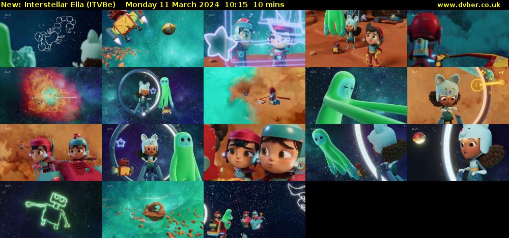Interstellar Ella (ITVBe) Monday 11 March 2024 10:15 - 10:25