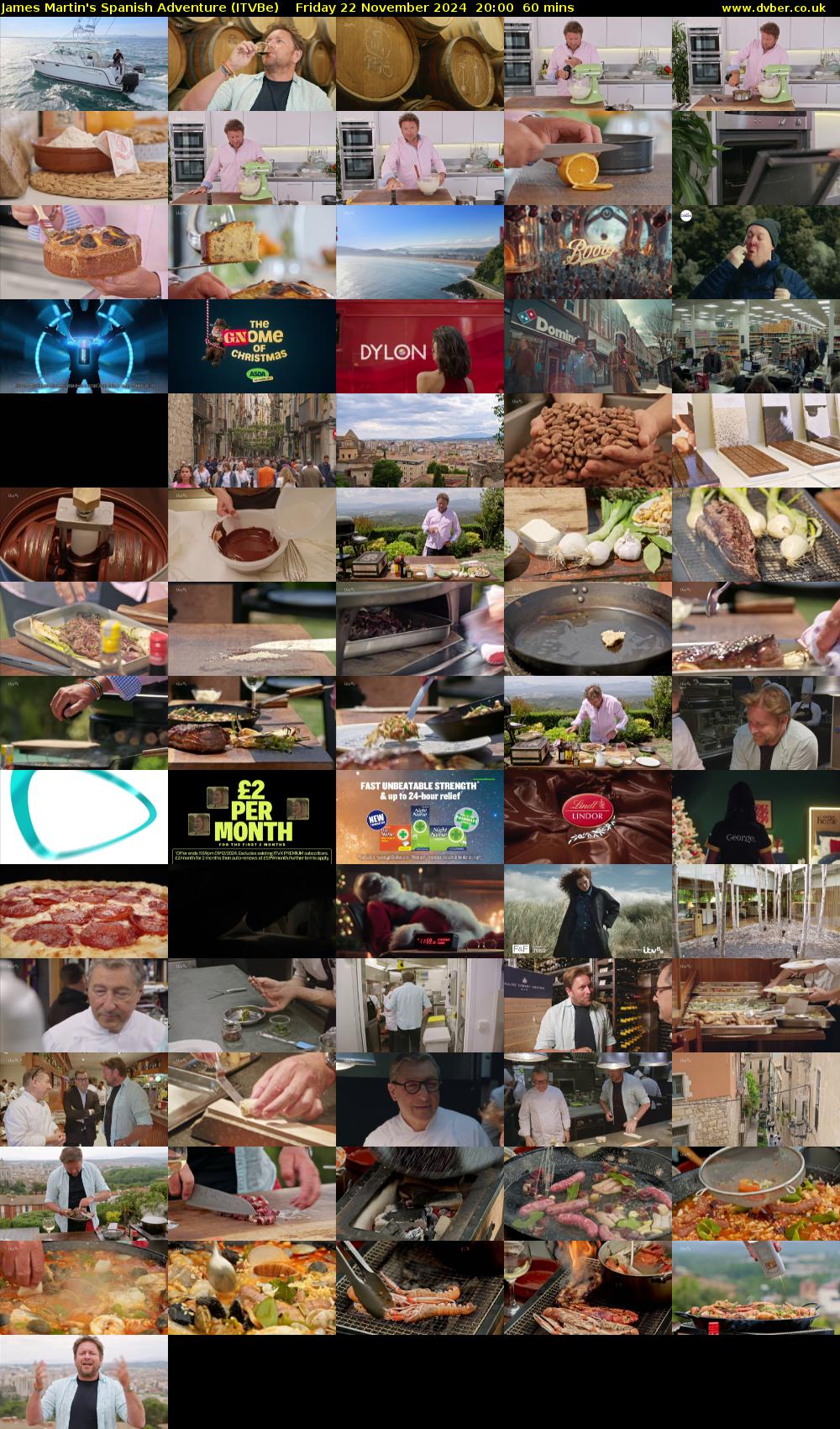 James Martin's Spanish Adventure (ITVBe) Friday 22 November 2024 20:00 - 21:00