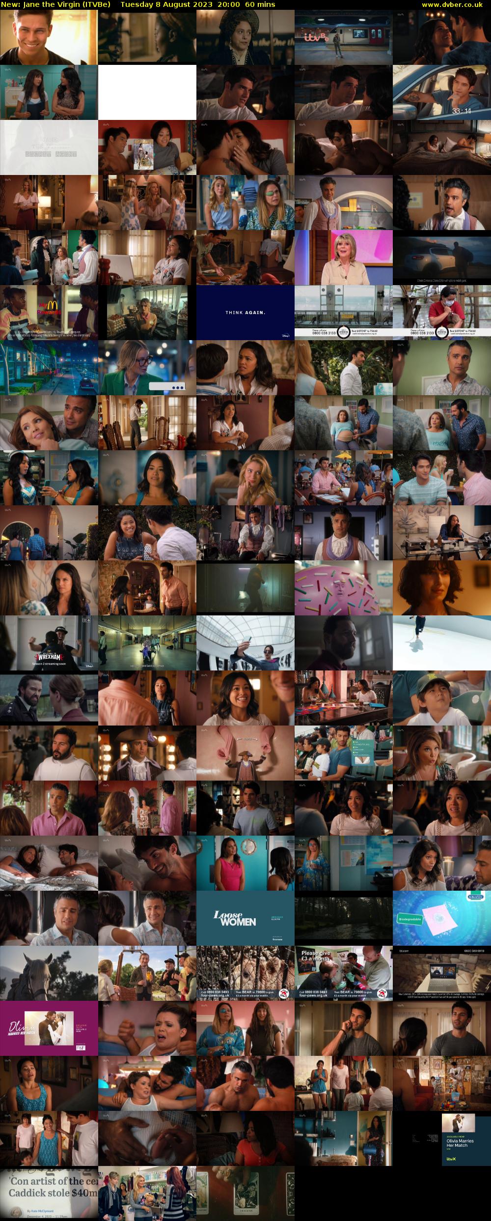 Jane the Virgin (ITVBe) Tuesday 8 August 2023 20:00 - 21:00