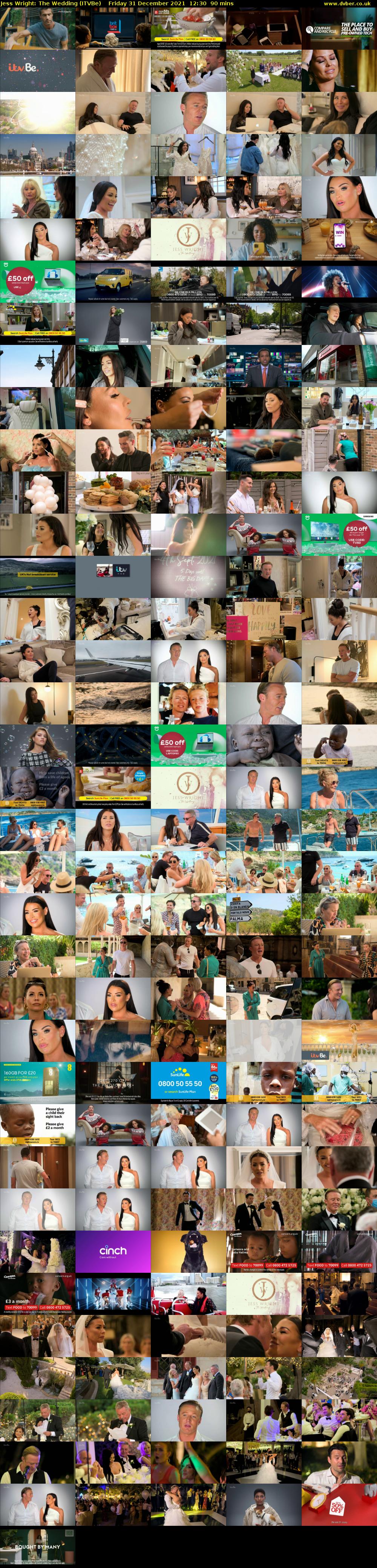 Jess Wright: The Wedding (ITVBe) Friday 31 December 2021 12:30 - 14:00