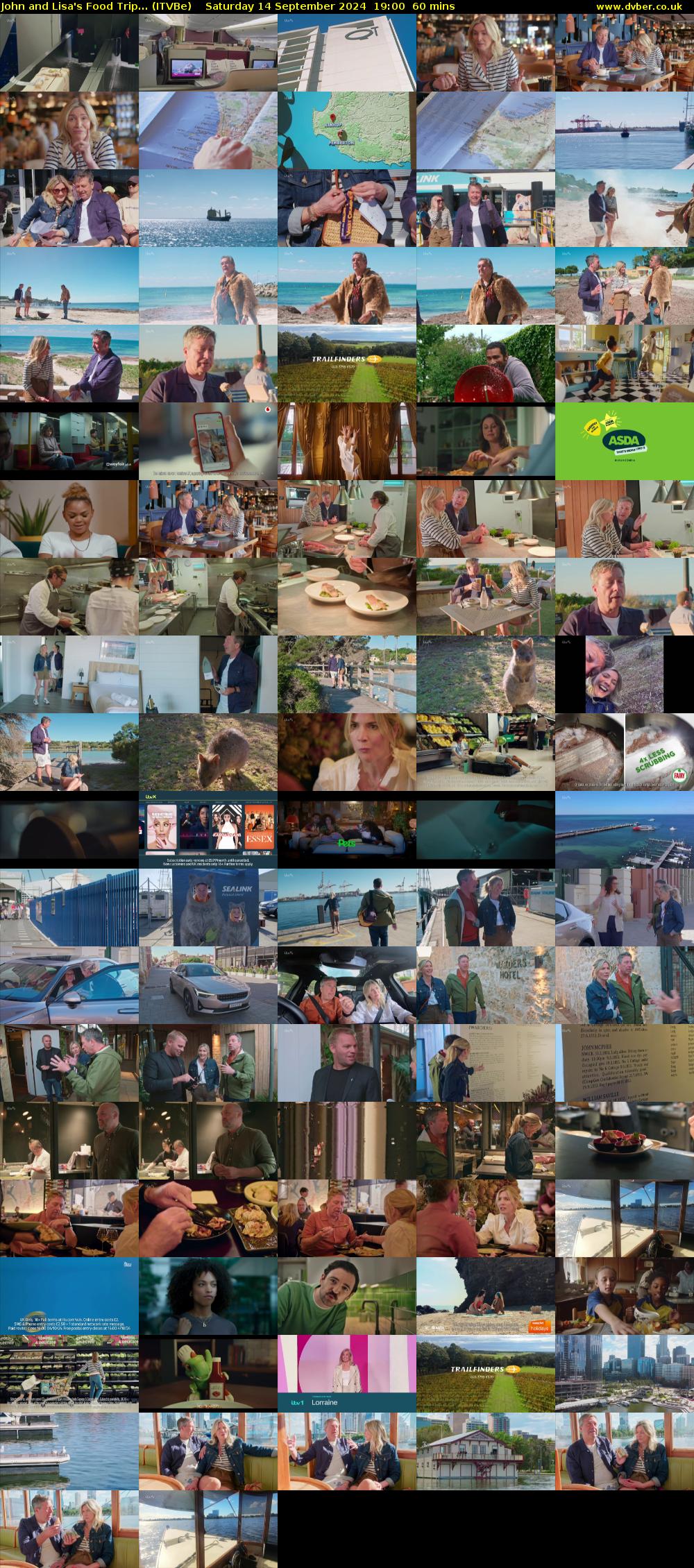 John and Lisa's Food Trip... (ITVBe) Saturday 14 September 2024 19:00 - 20:00